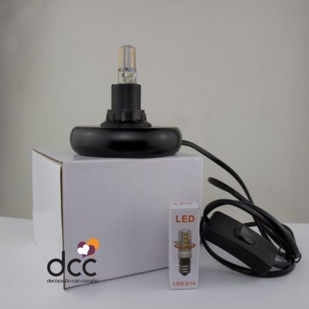 Base de lámpara madera