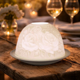 Portavela Dome Ramo de rosas